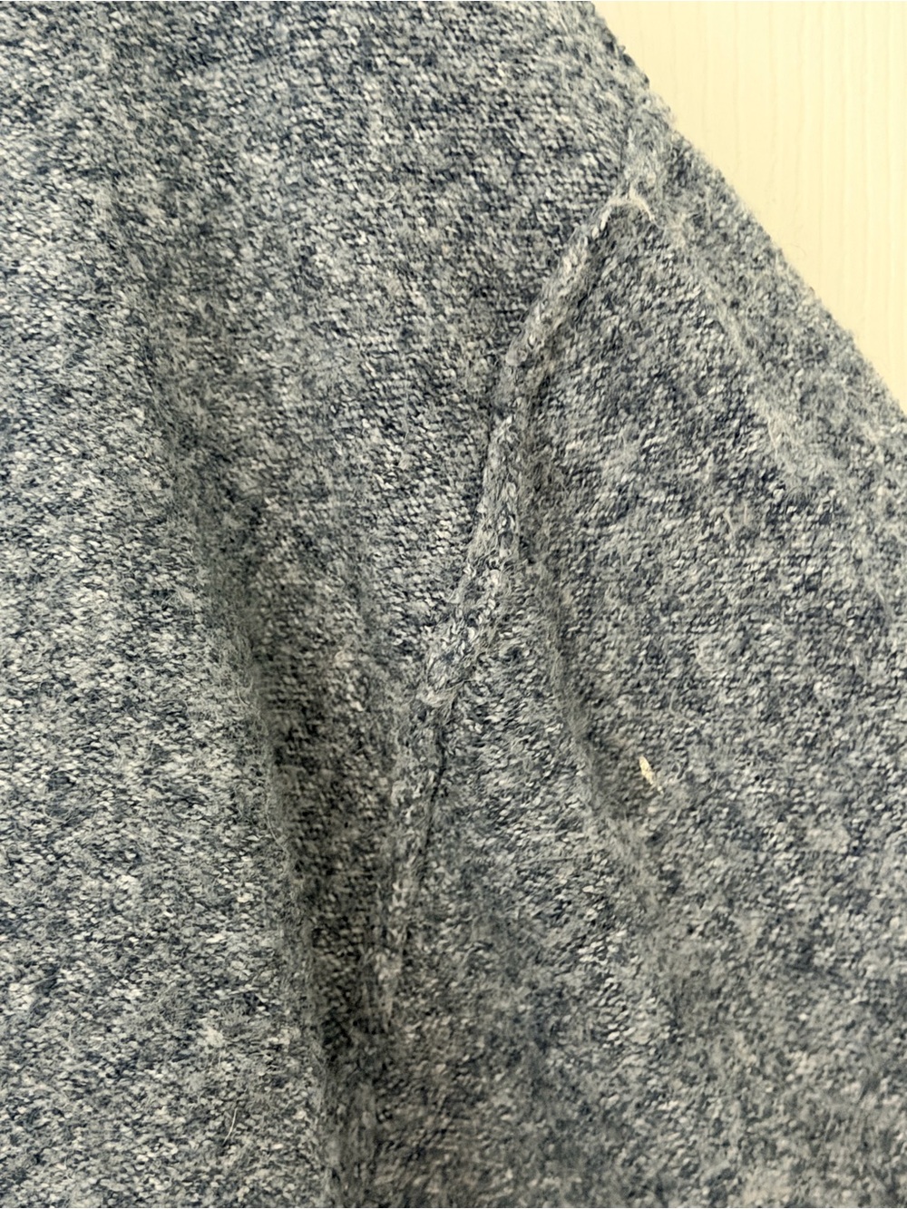 Women's Blue V-Neck Buttoned Cropped Cardigan Sweater - Picture 6 of 9